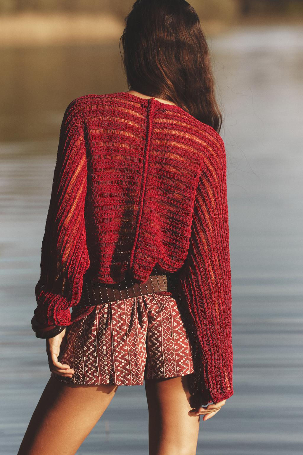POINTELLE KNIT SWEATER - Zara фото 3