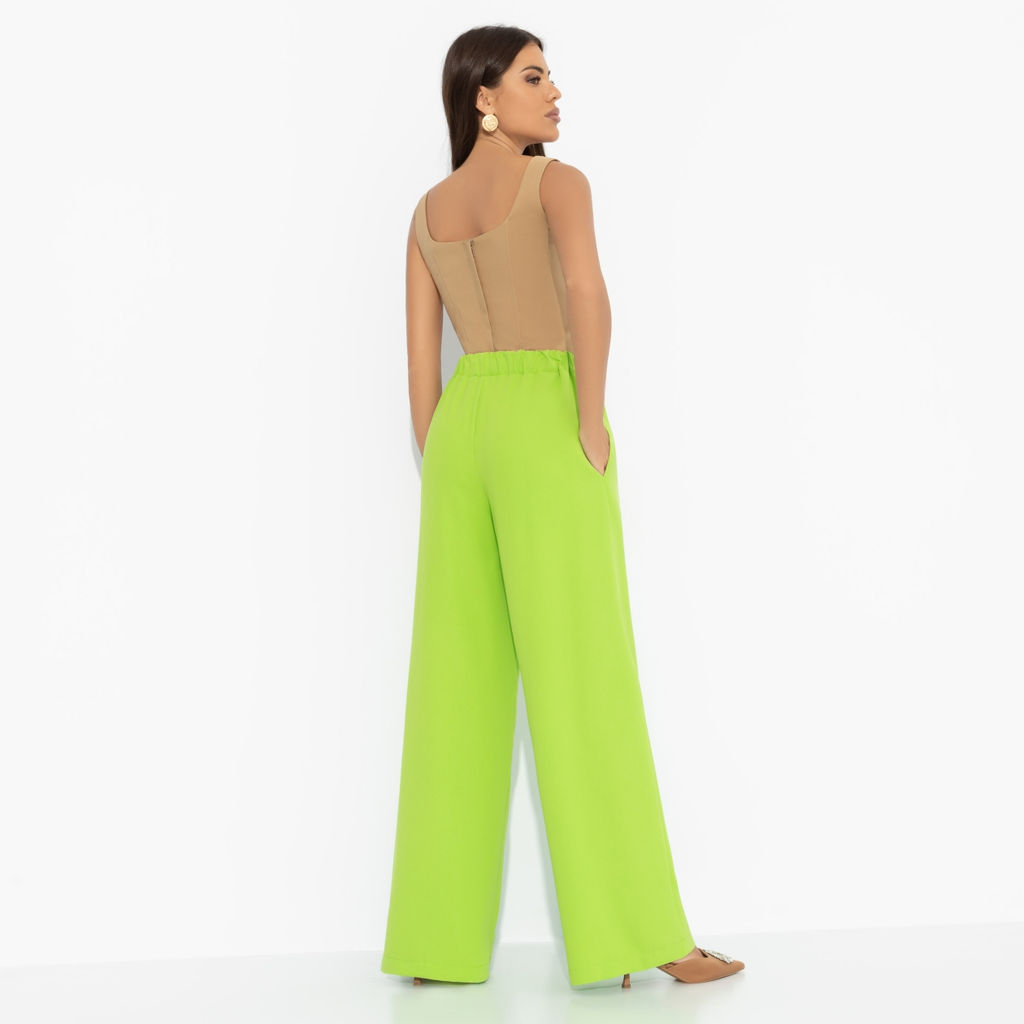 Брюки со стрелками на резинке, Создавай настроение (лайм) - Charutti фото 5