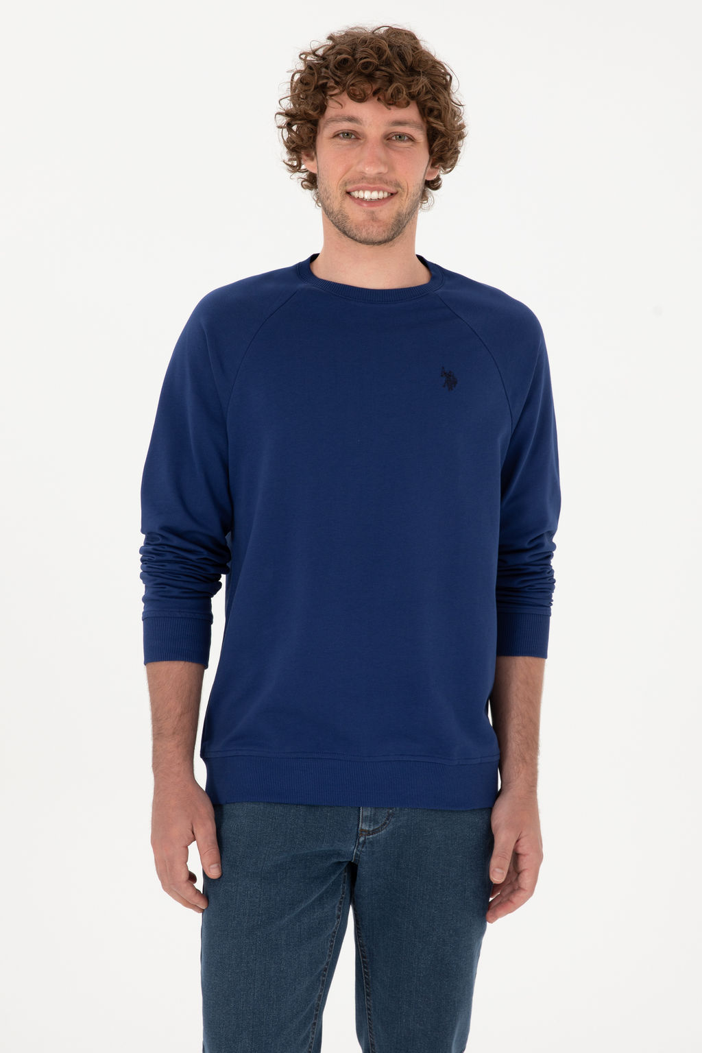 Erkek _ndigo Basic Sweatshirt Sepette S_rpriz _ndirim - U.s. polo assn фото 10