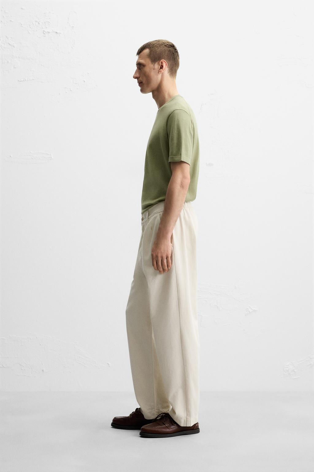 REGULAR FIT KNITTED T-SHIRT - Zara фото 4