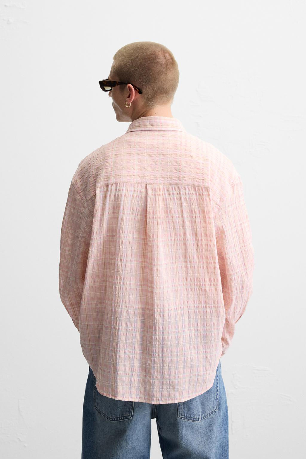 TEXTURED CHECK SHIRT - Zara фото 3