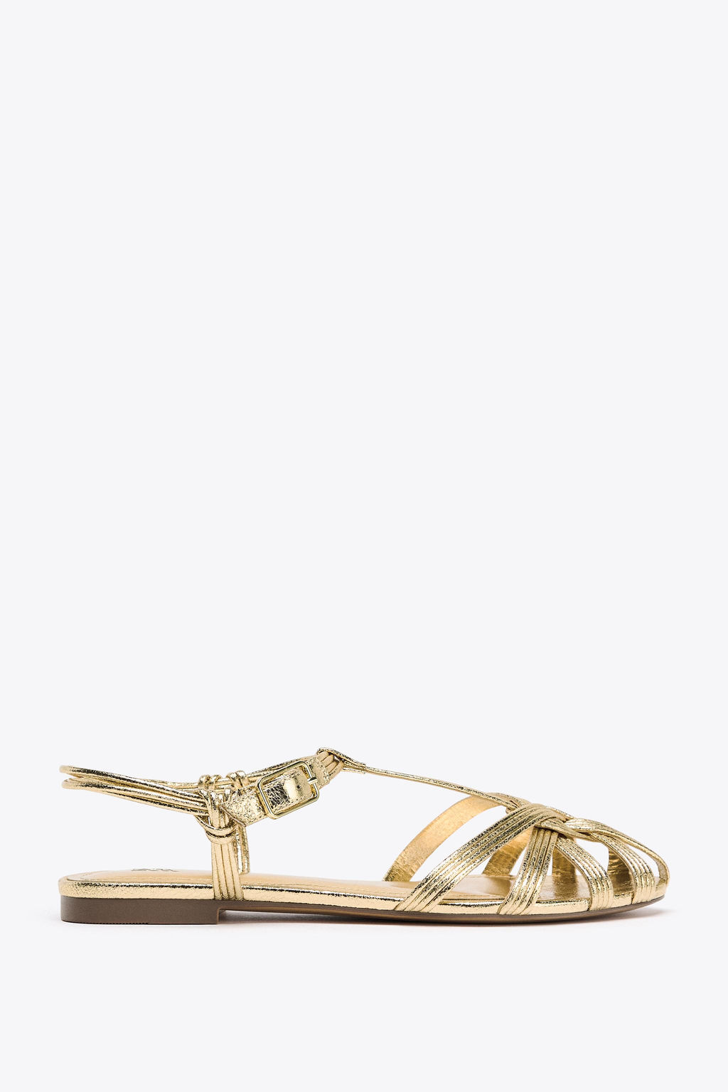 STRAPPY METALLIC-EFFECT CAGE SANDALS - Zara фото 12