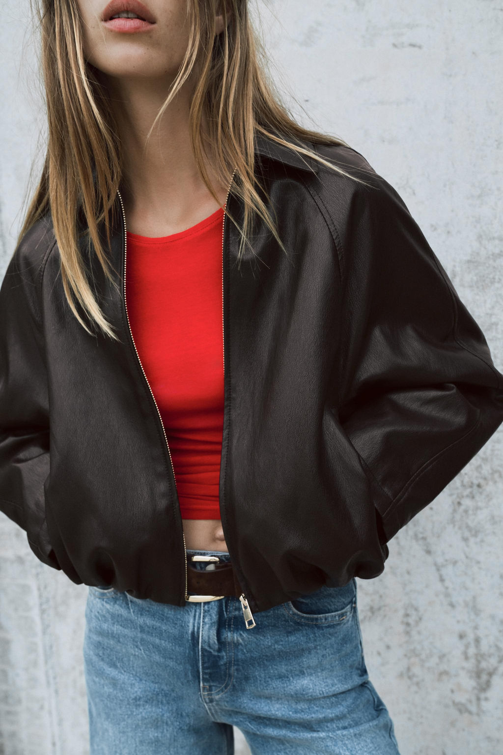 FAUX LEATHER BOMBER JACKET - Zara фото 17