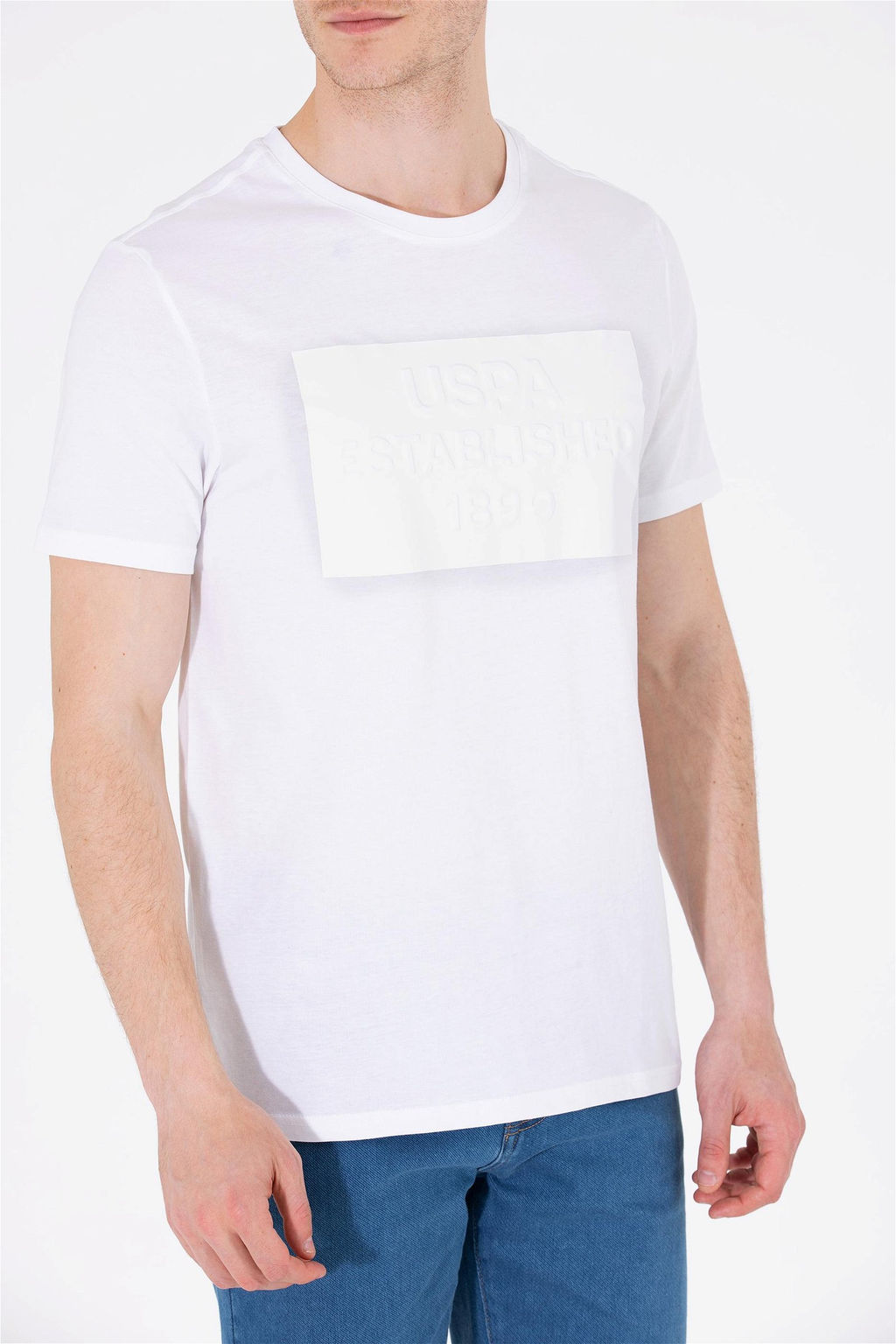 U. S. Polo Assn Мужская белая футболка с круглым вырезом - U.s. polo assn фото 14