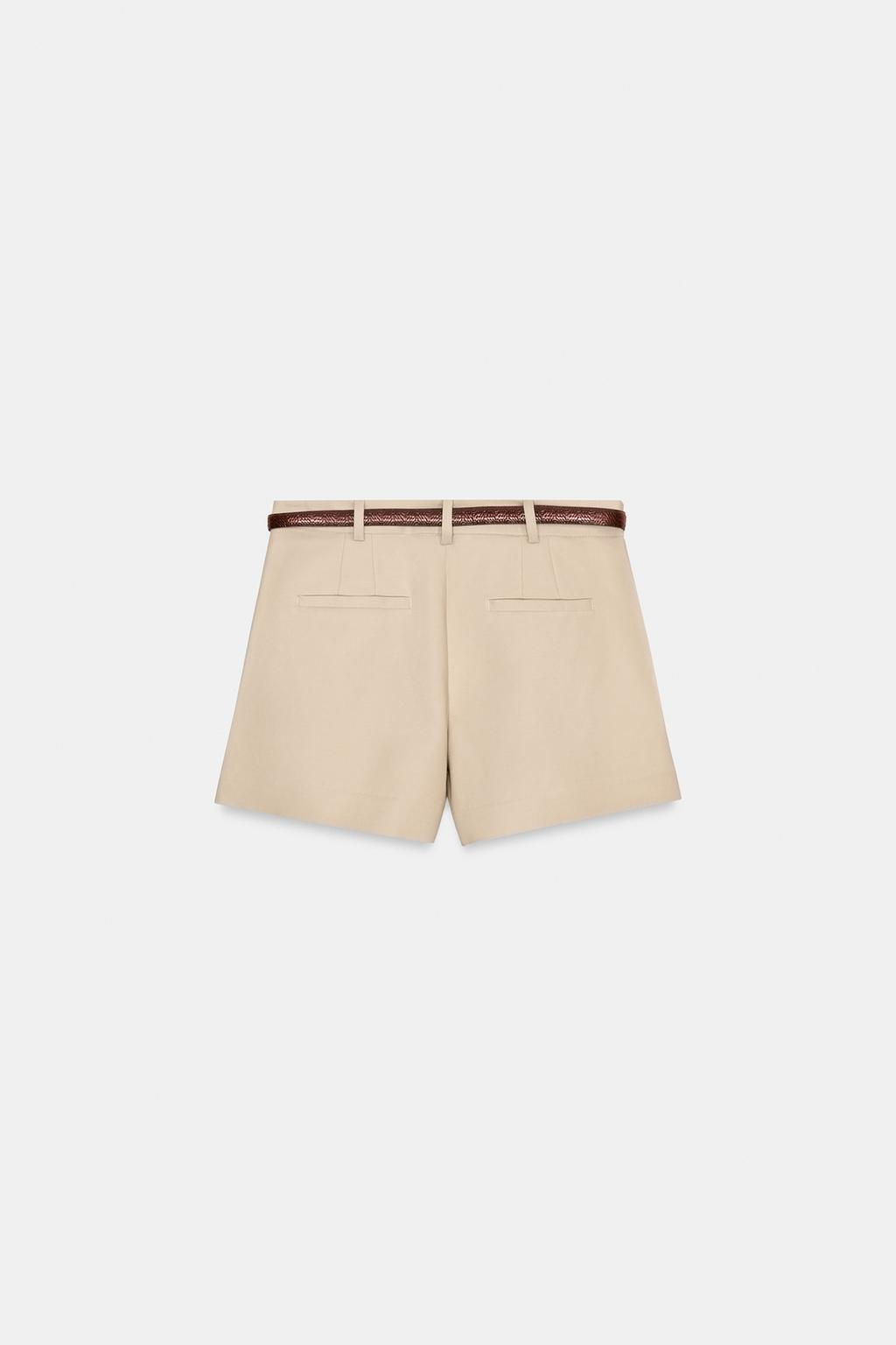 DARTED BERMUDA SHORTS WITH BELT - Zara фото 23