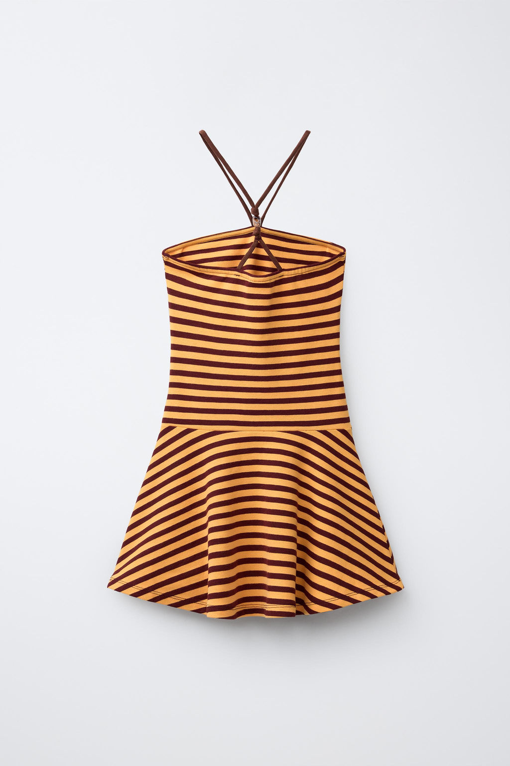 VESTIDO RAYAS HALTER / Amarillo fuerte - Zara фото 4