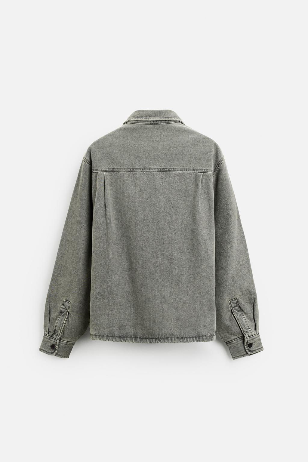 FADED DENIM OVERSHIRT - Zara фото 6