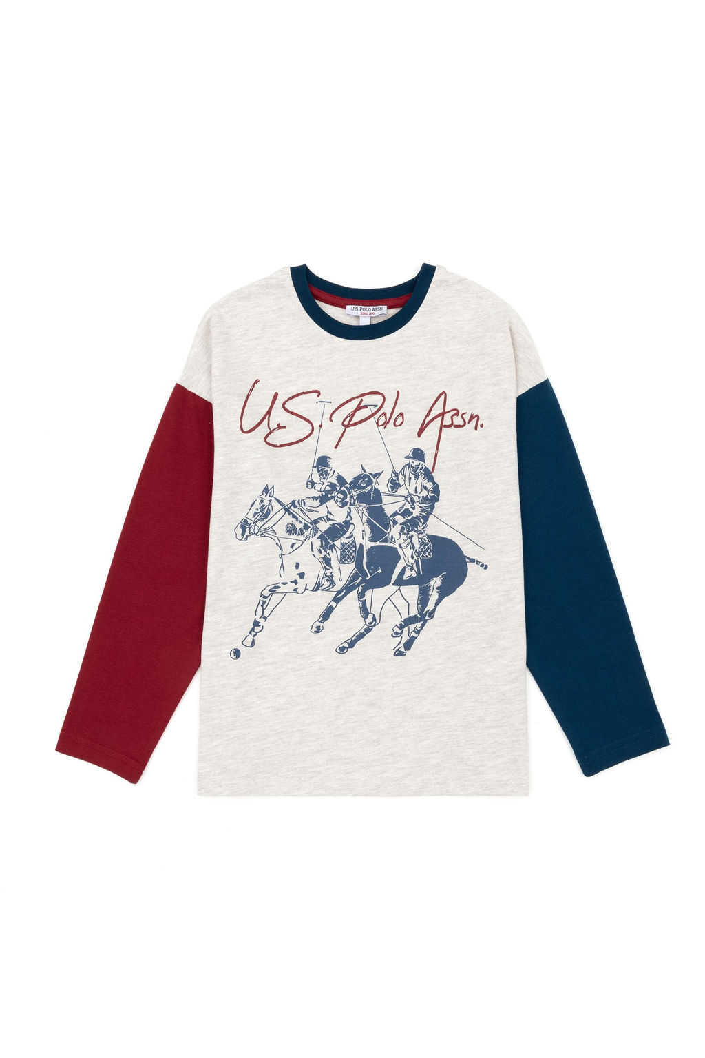 Пижамный комплект бежевого меланжевого цвета для мальчика Неожиданная скидка в корзине - U.s. polo assn фото 2