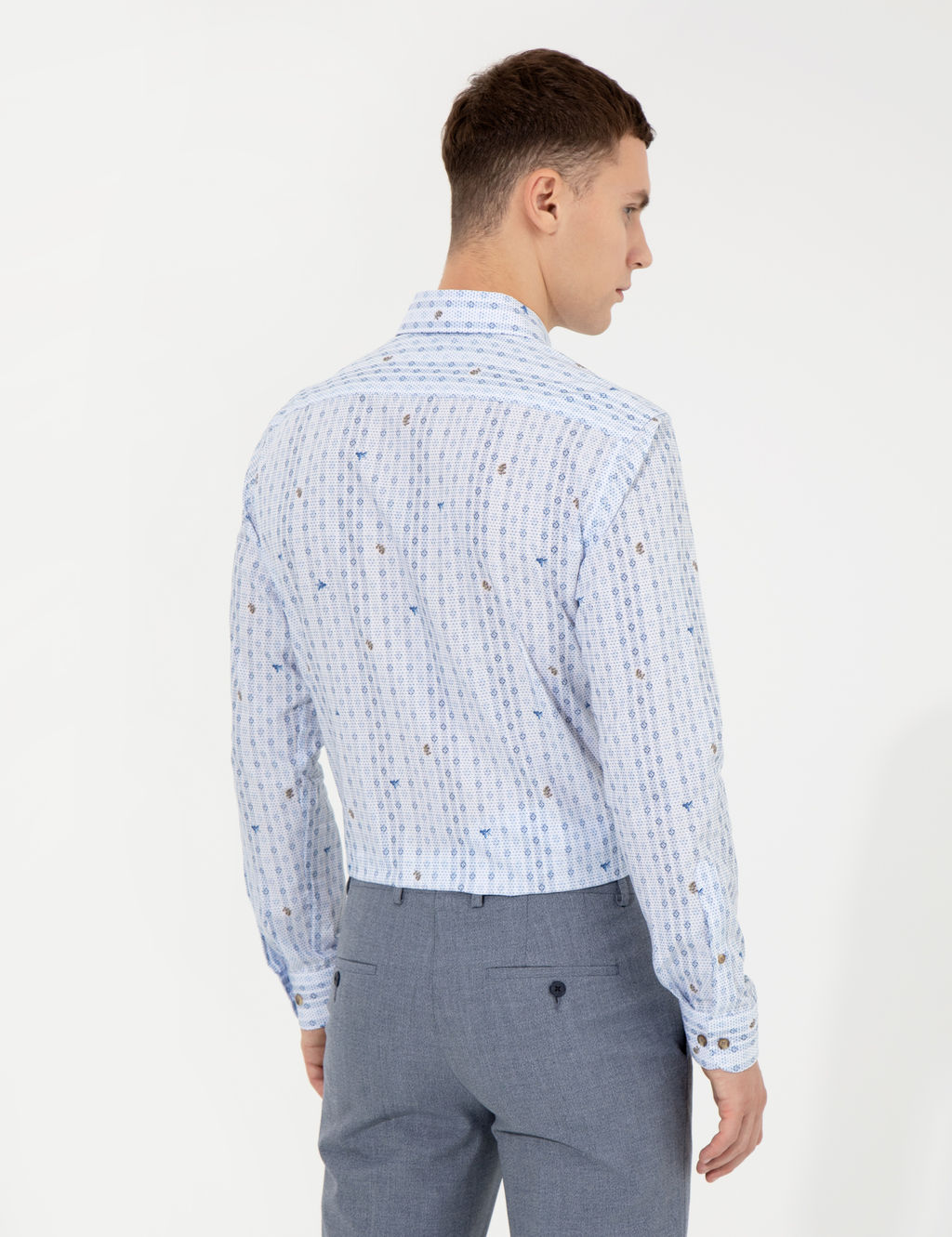 Mavi Slim Fit Uzun Kollu G_mlek