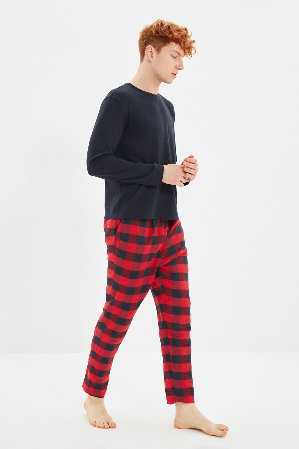 TRENDYOL MAN Cok Renkli Ekose Pijama Tak?m? THMAW21PT0359