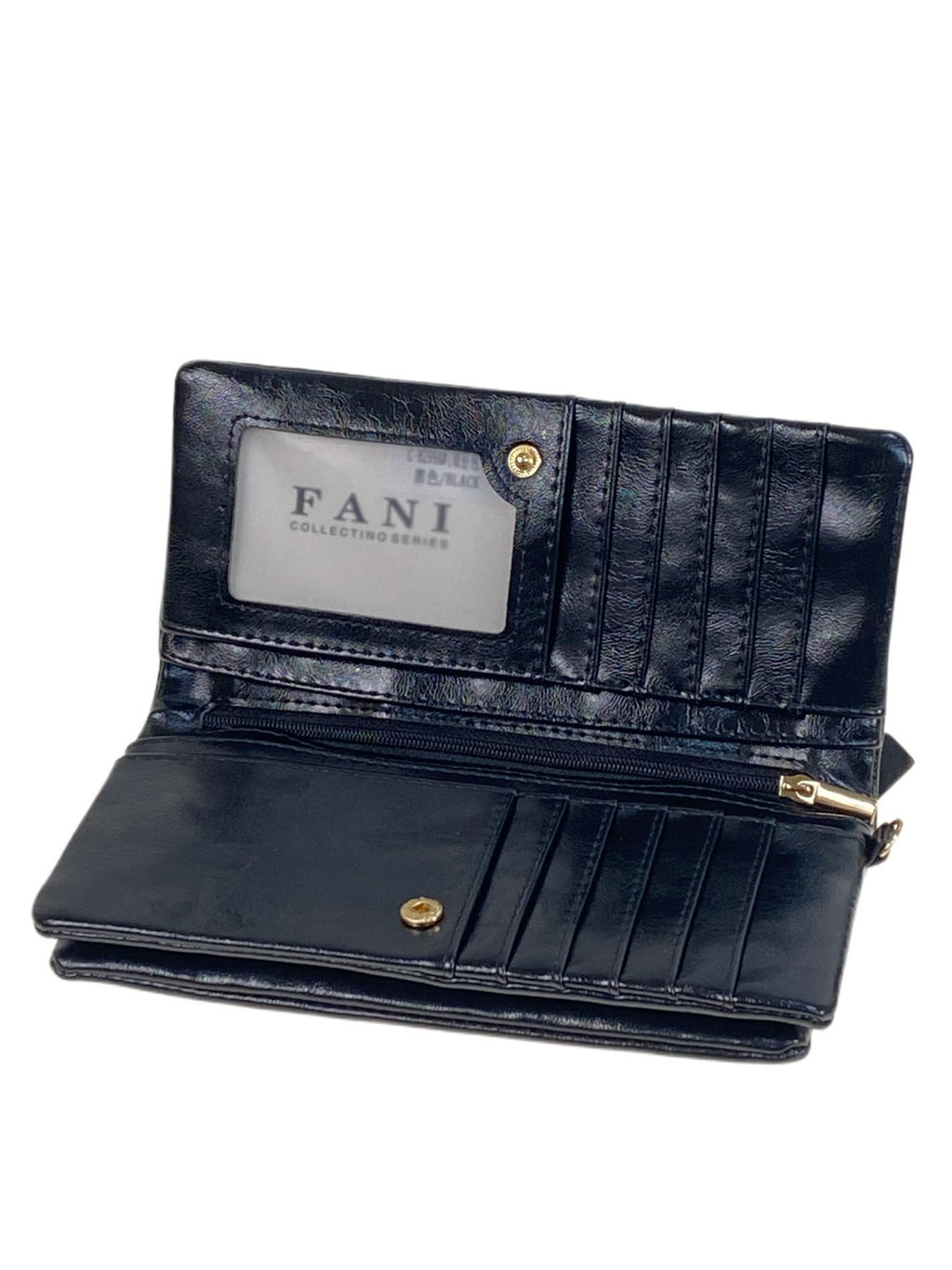 Женское портмоне из искусственной кожи, цвет черный - Greta фото 2