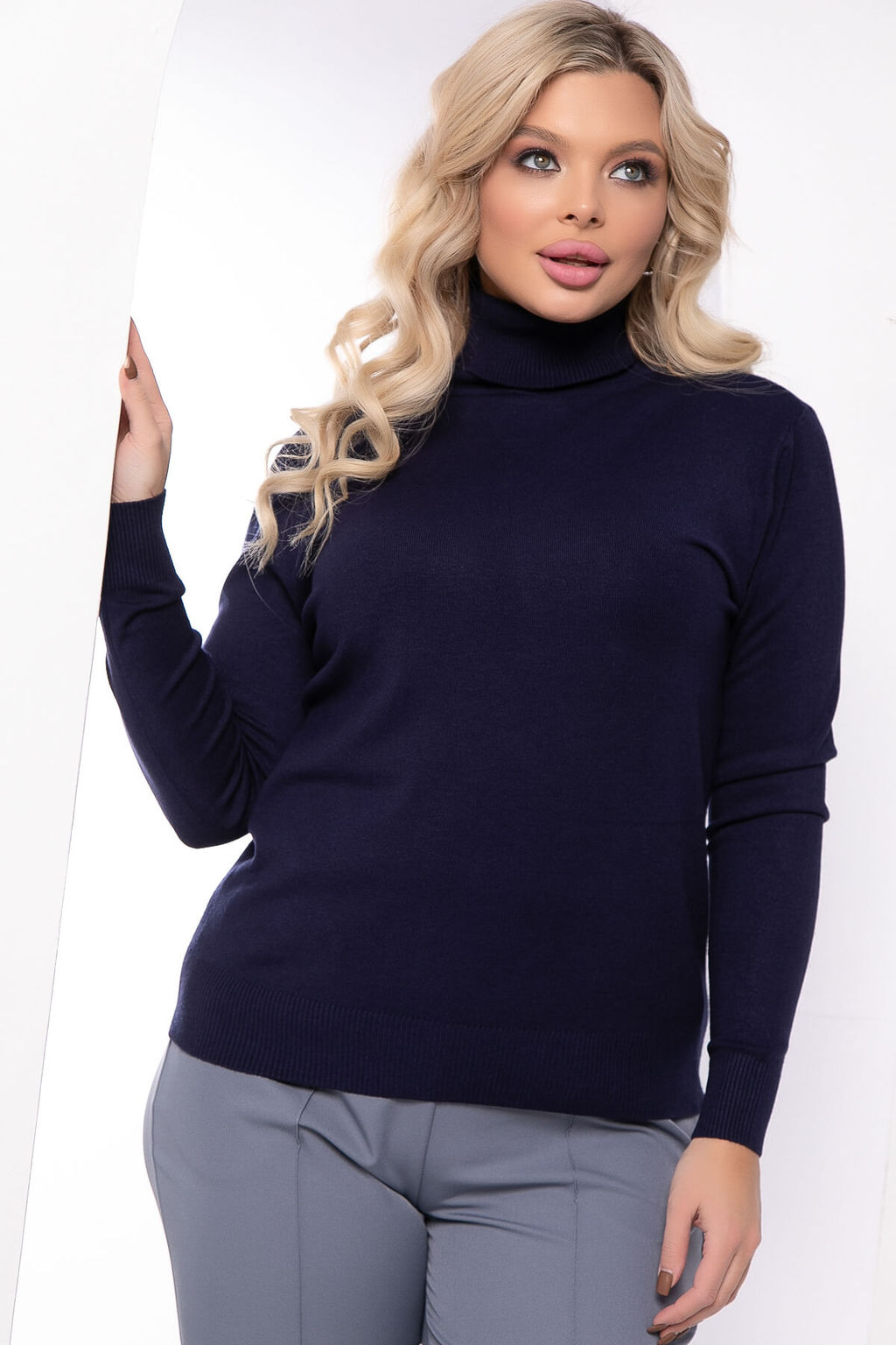 Водолазка Зимняя история (темно-синяя) Б14536-20М - Lt collection фото 9