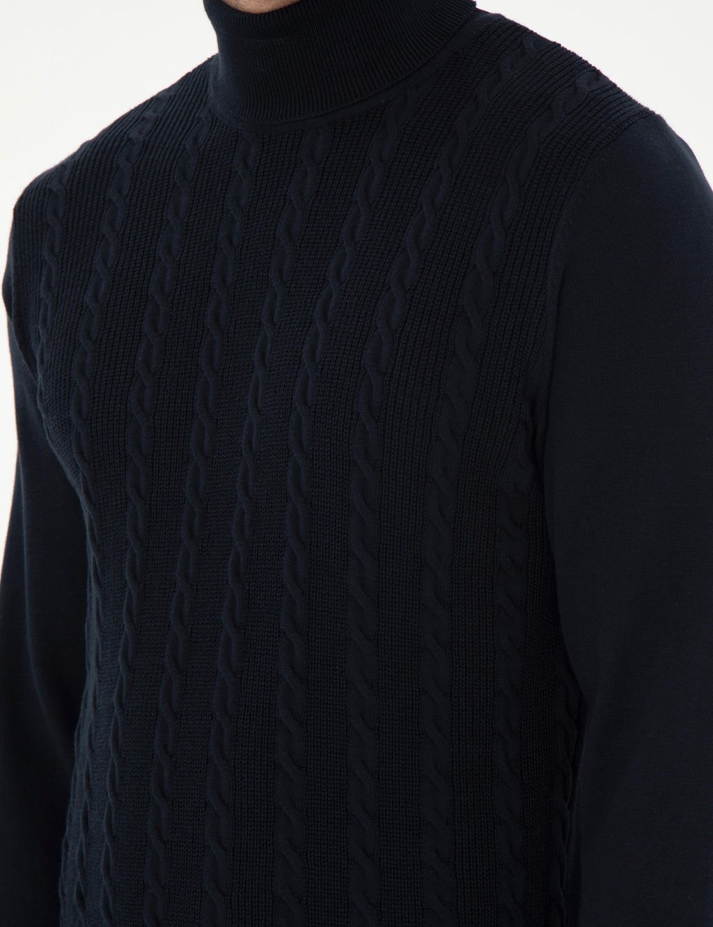 Lacivert Slim Fit Kazak