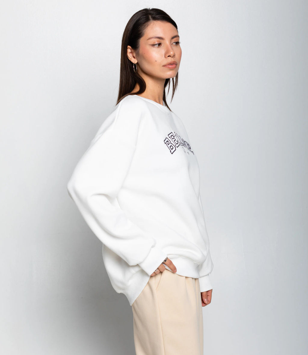 Свитшот #КТ1782, белый