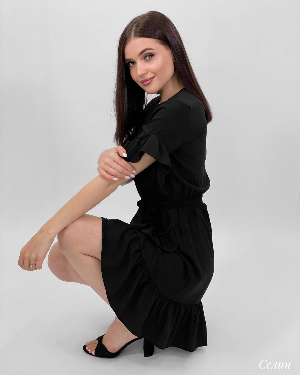 Платье Селин (черный) - Nadi bordo фото 5