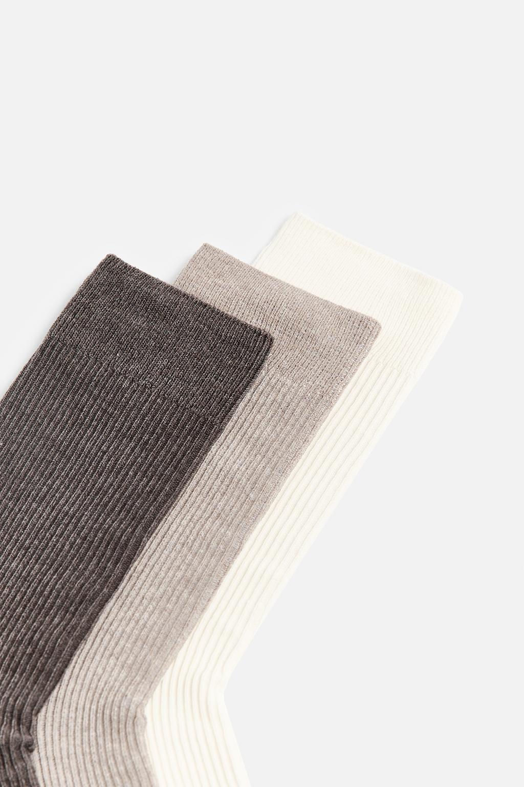 3-PACK OF CONTRAST SOCKS - Zara фото 3