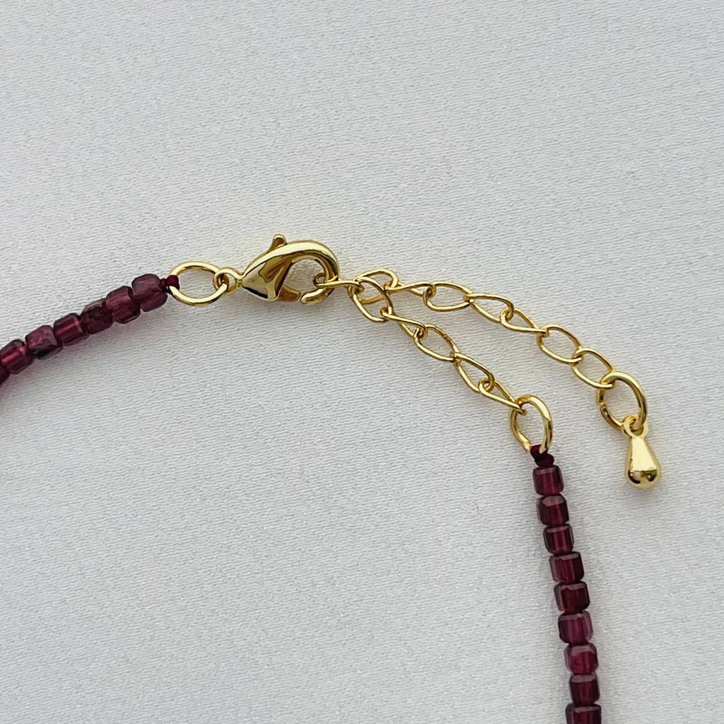 Колье из Граната с подвеской 45 см +