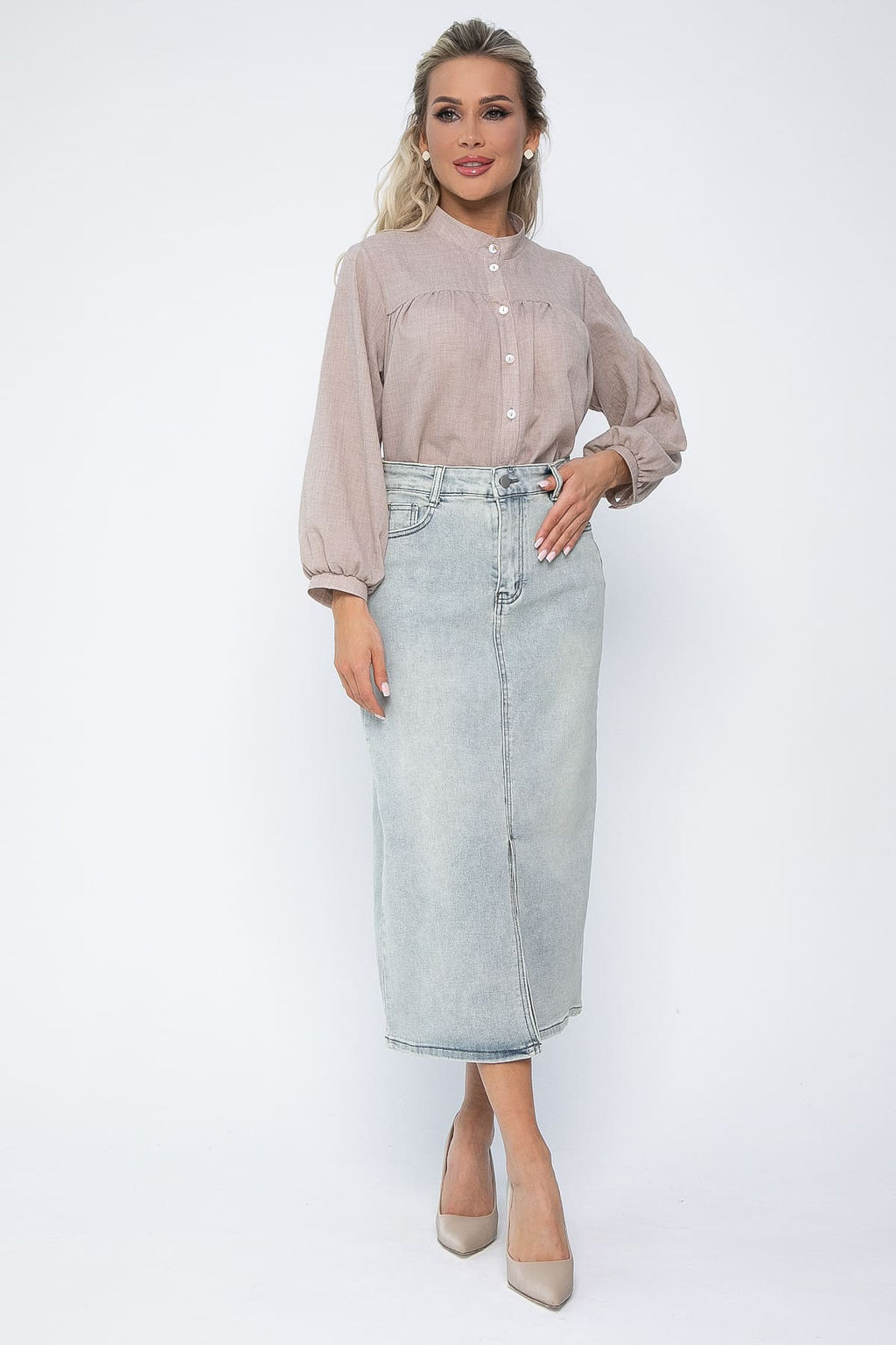 Юбка Мюнхен (голубо-зеленая) Ю13644-4М - Lt collection фото 2