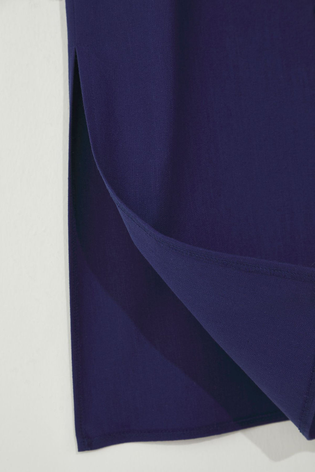 Trendyolmilla Lacivert Kusakl? Keten Kar?s?ml? Midi Dokuma Gomlek Elbise TWOSS25EL00651  фото 10