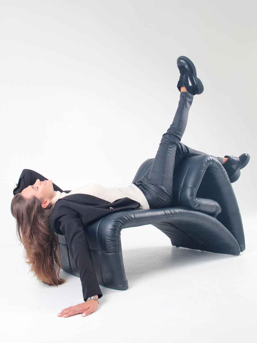 Ботинки 305.927bl.Черный черная замша/байка