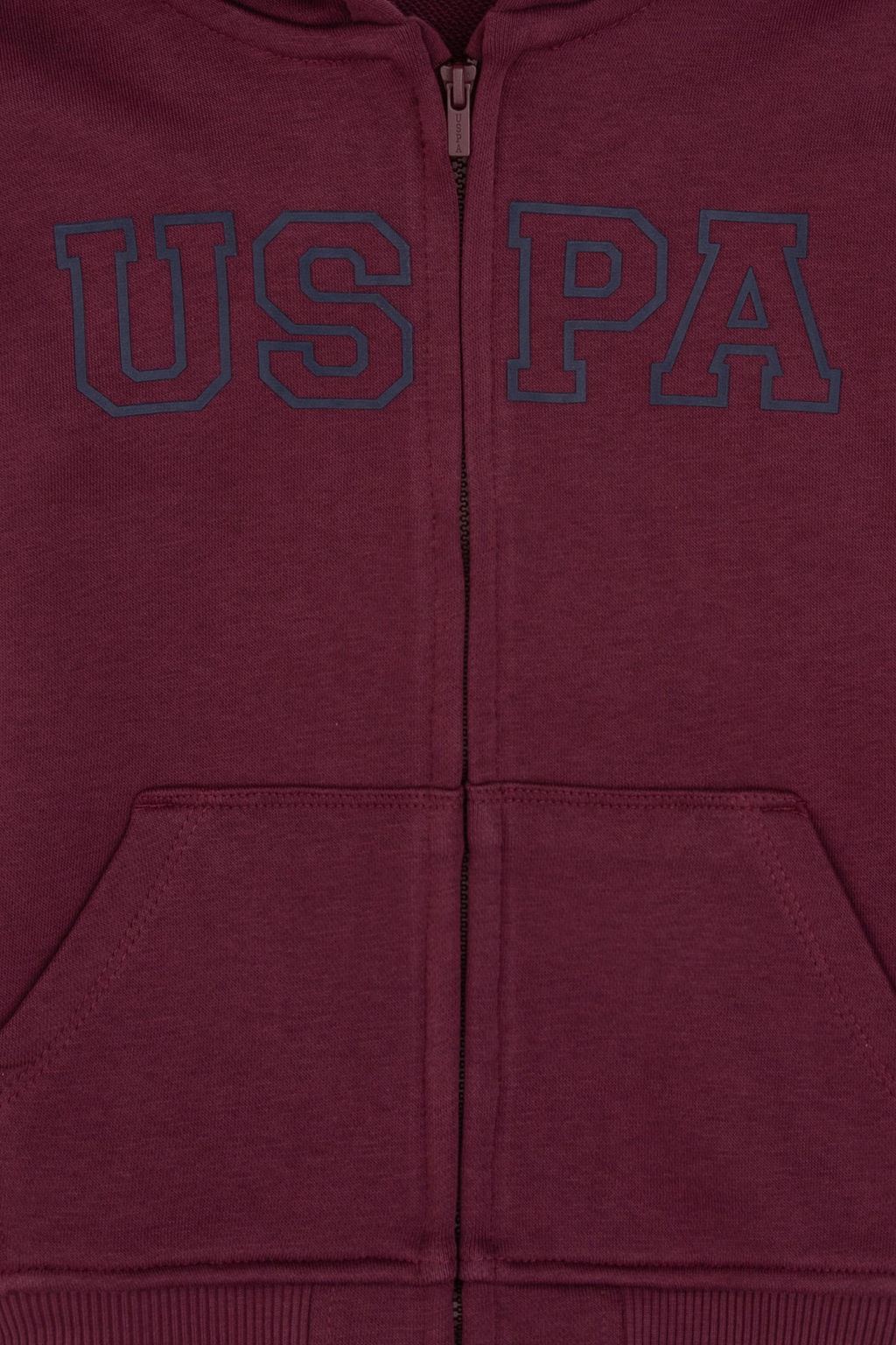 Erkek _ocuk Bordo Fermuarl_ Kap__onlu Sweatshirt - U.s. polo assn фото 3