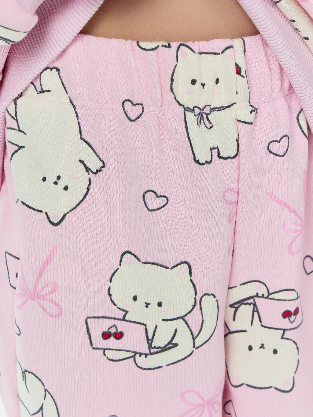 Брюки для девочек розовые с принтом - Mark formelle фото 5