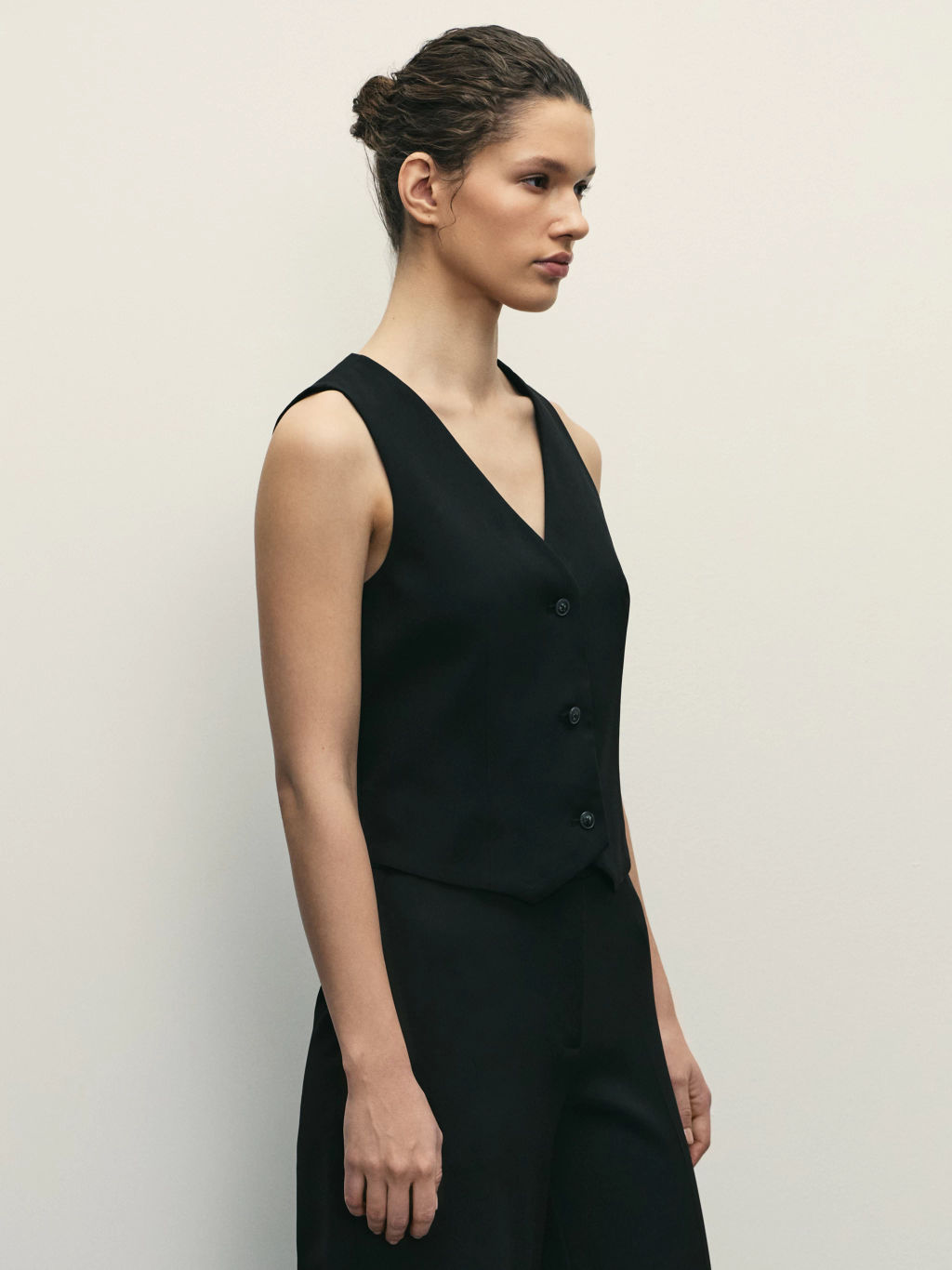 Костюмный жилет на пуговицах / Zarina  фото 4