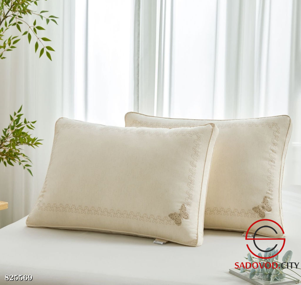 Набор подушек из 2 шт наполнитель из бамбука и шёлка