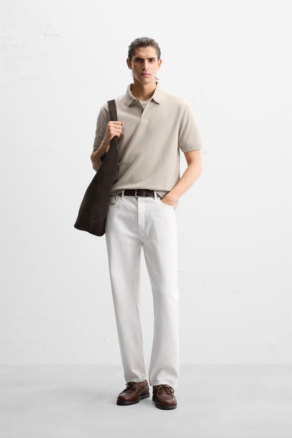 TEXTURED POLO SHIRT - Zara фото 25