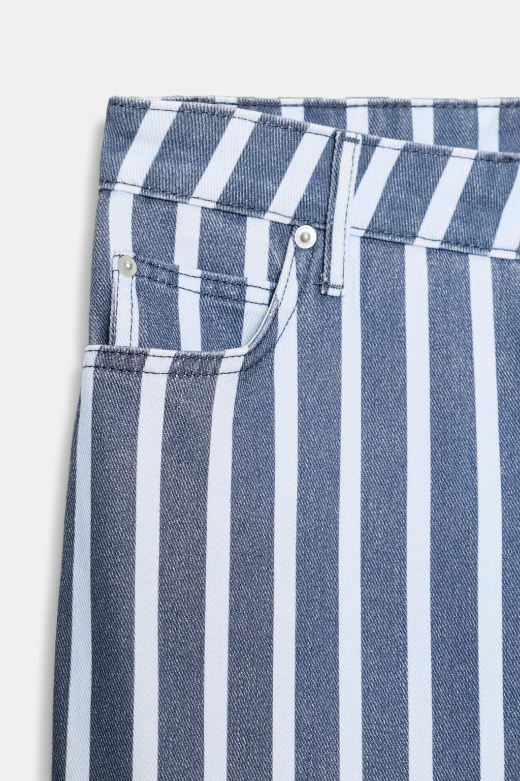 JEANS ZW COLLECTION LOOSE TIRO MEDIO RAYAS / Azul - Zara фото 6