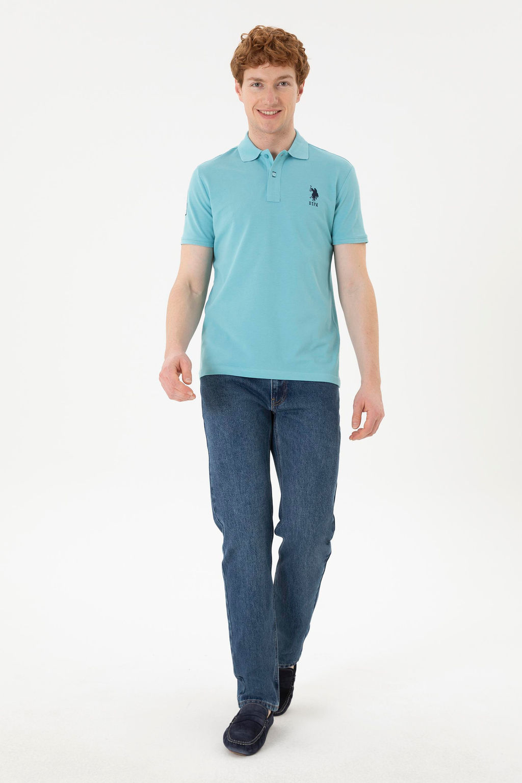 Футболка U.S. Polo Assn базовая мятная хлопок  фото 11