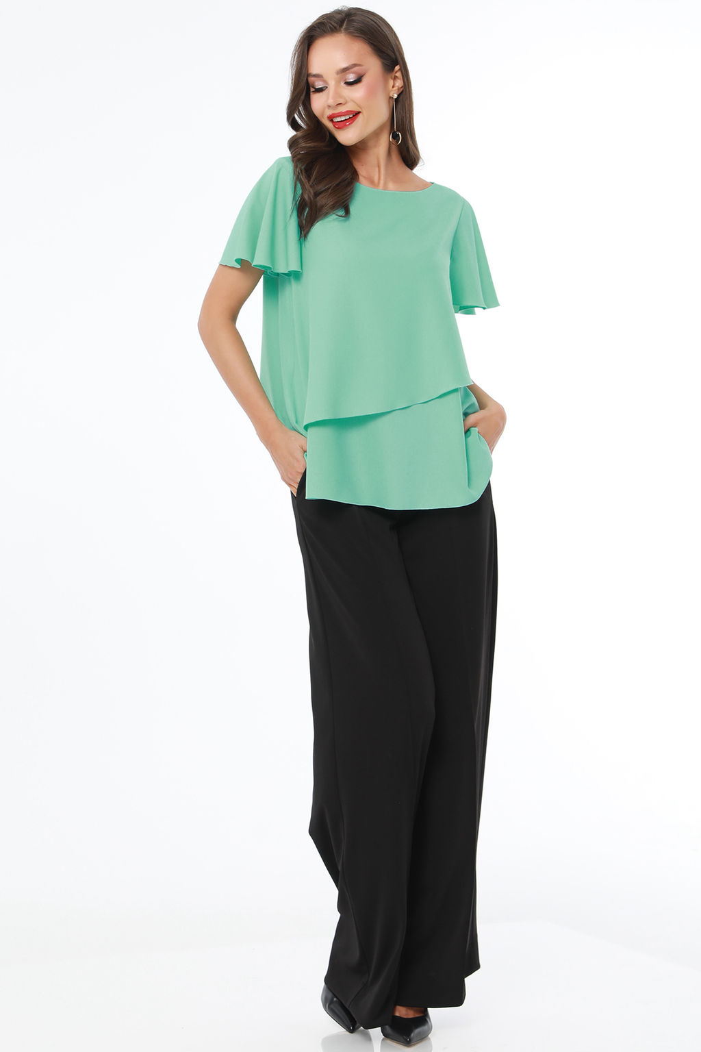 Блузка Все легко и просто, грин - Dstrend фото 3