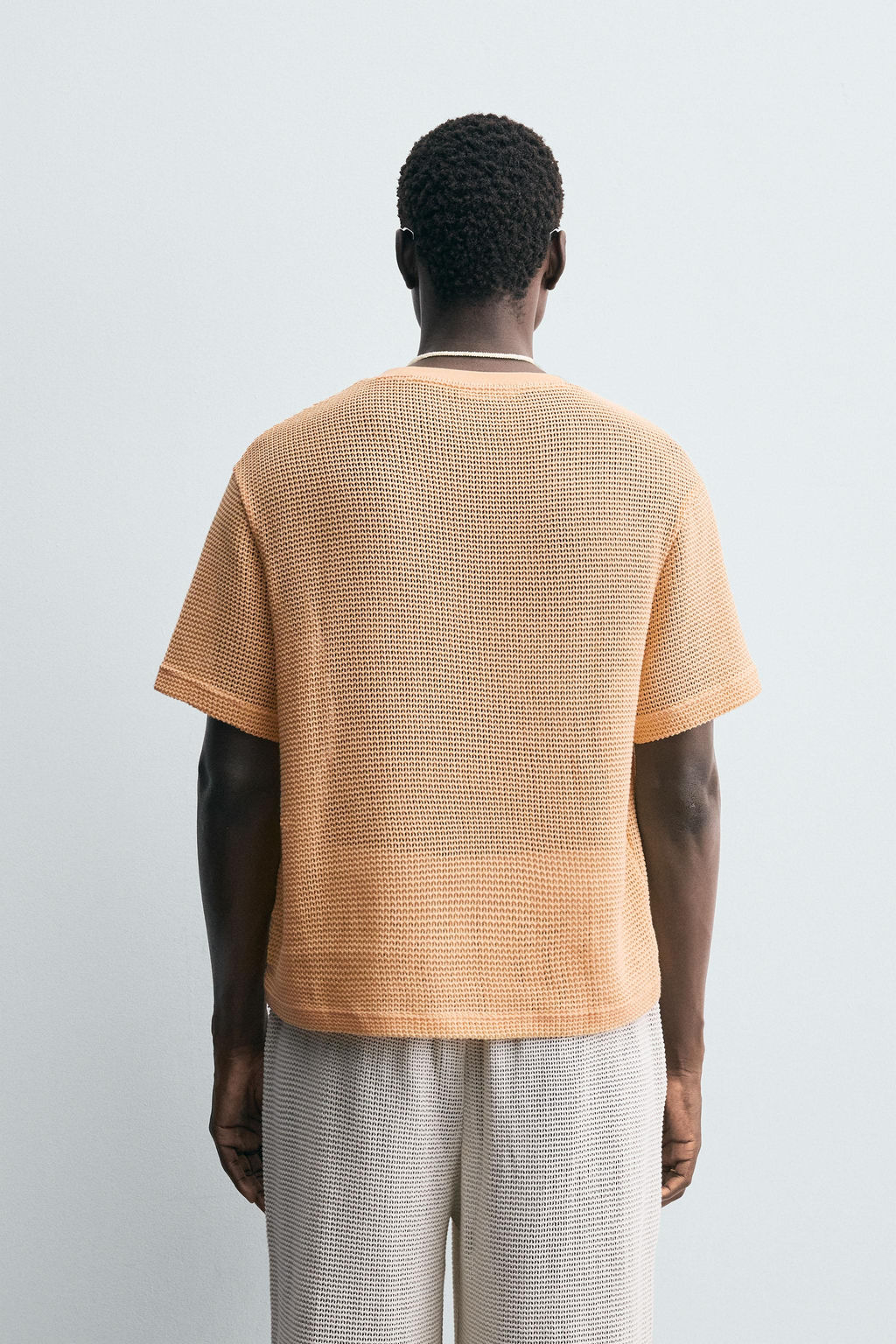 OPEN TEXTURED T-SHIRT - Zara фото 3