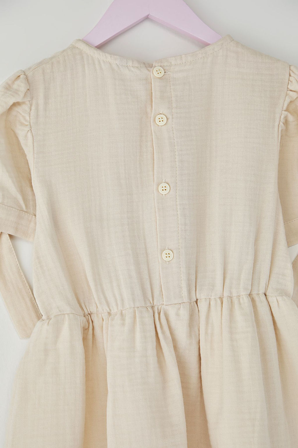 Tas K?z Cocuk Cicek Detayl? K?sa Kol Dokuma Elbise TKDSS25EL00057 - Trendyolmilla фото 4