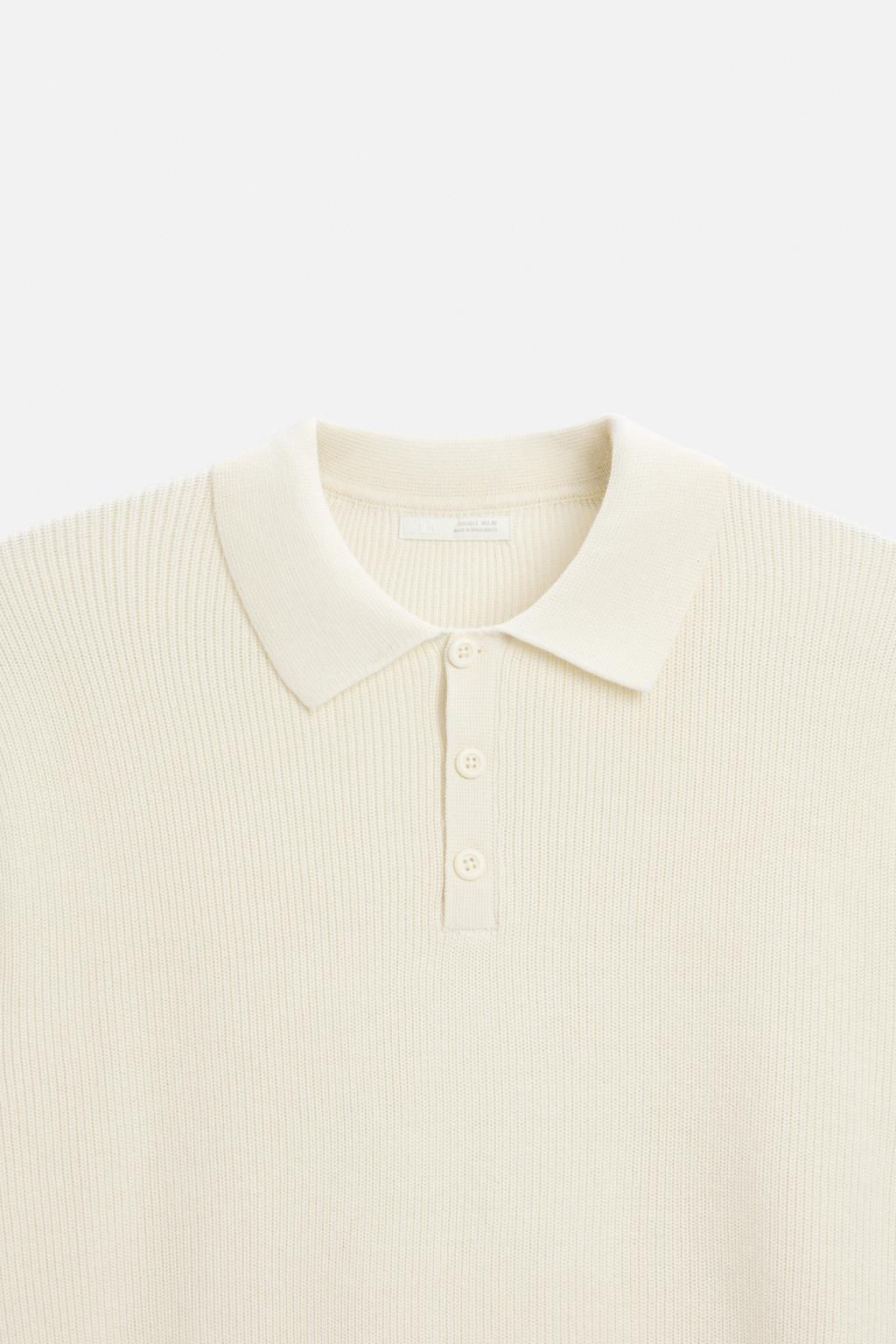 PURL KNIT POLO SHIRT - Zara фото 16