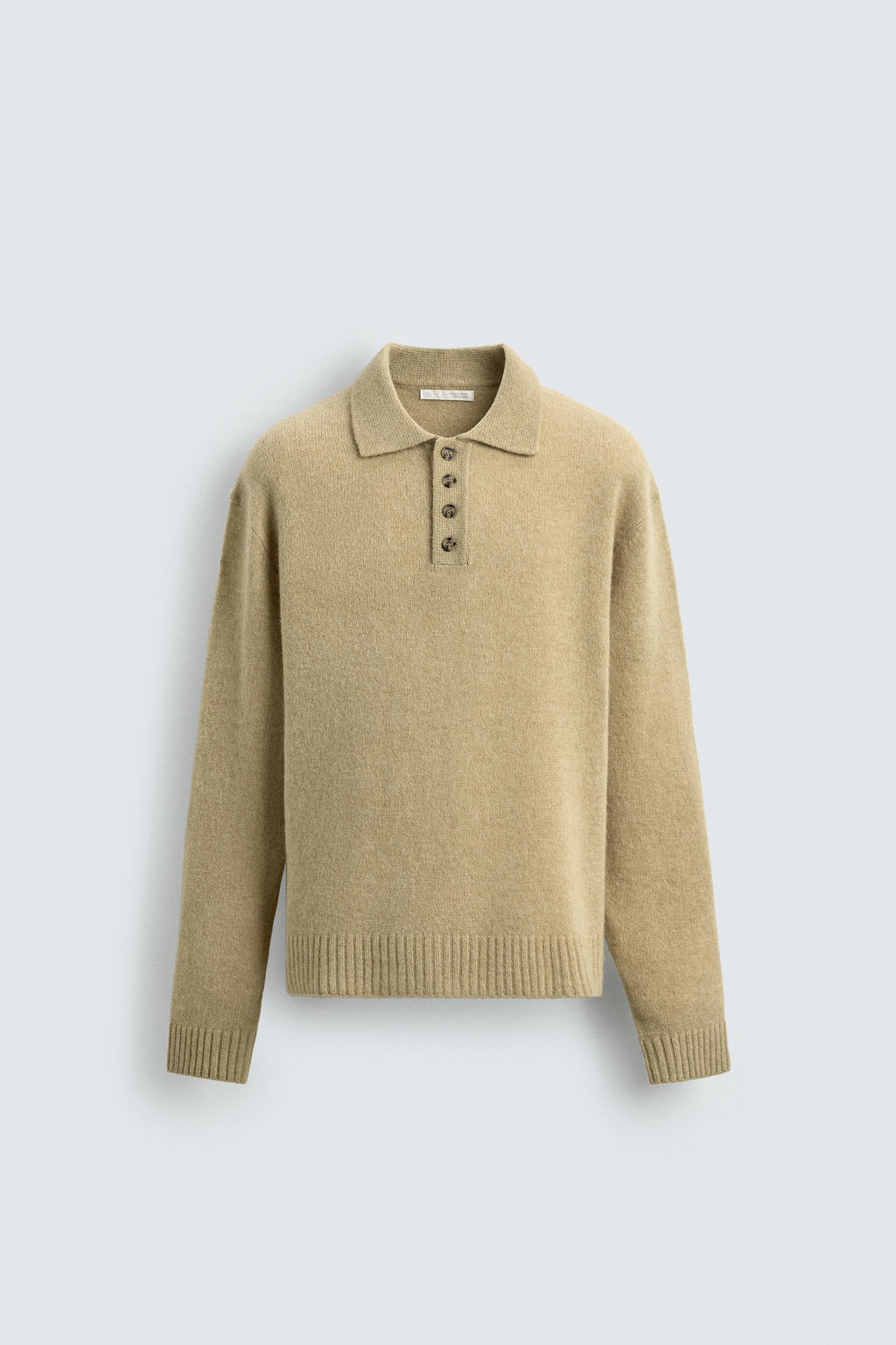 100% WOOL KNIT POLO SHIRT