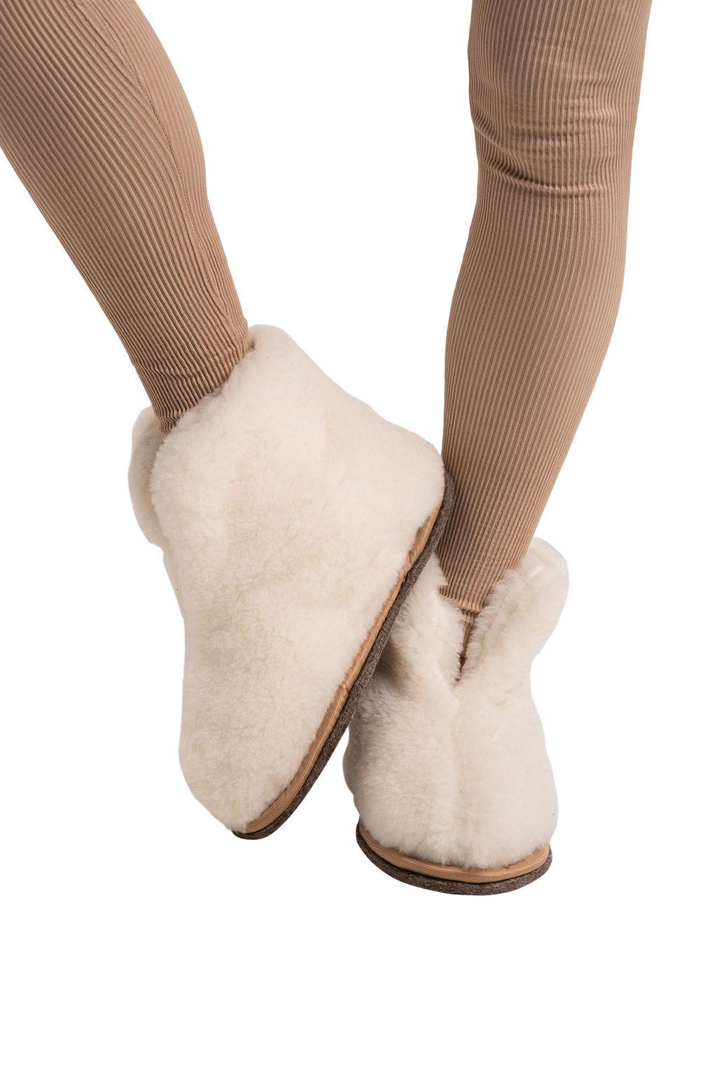 Чуни домашние РОДИНА, цвет карамель - Woollamb фото 17