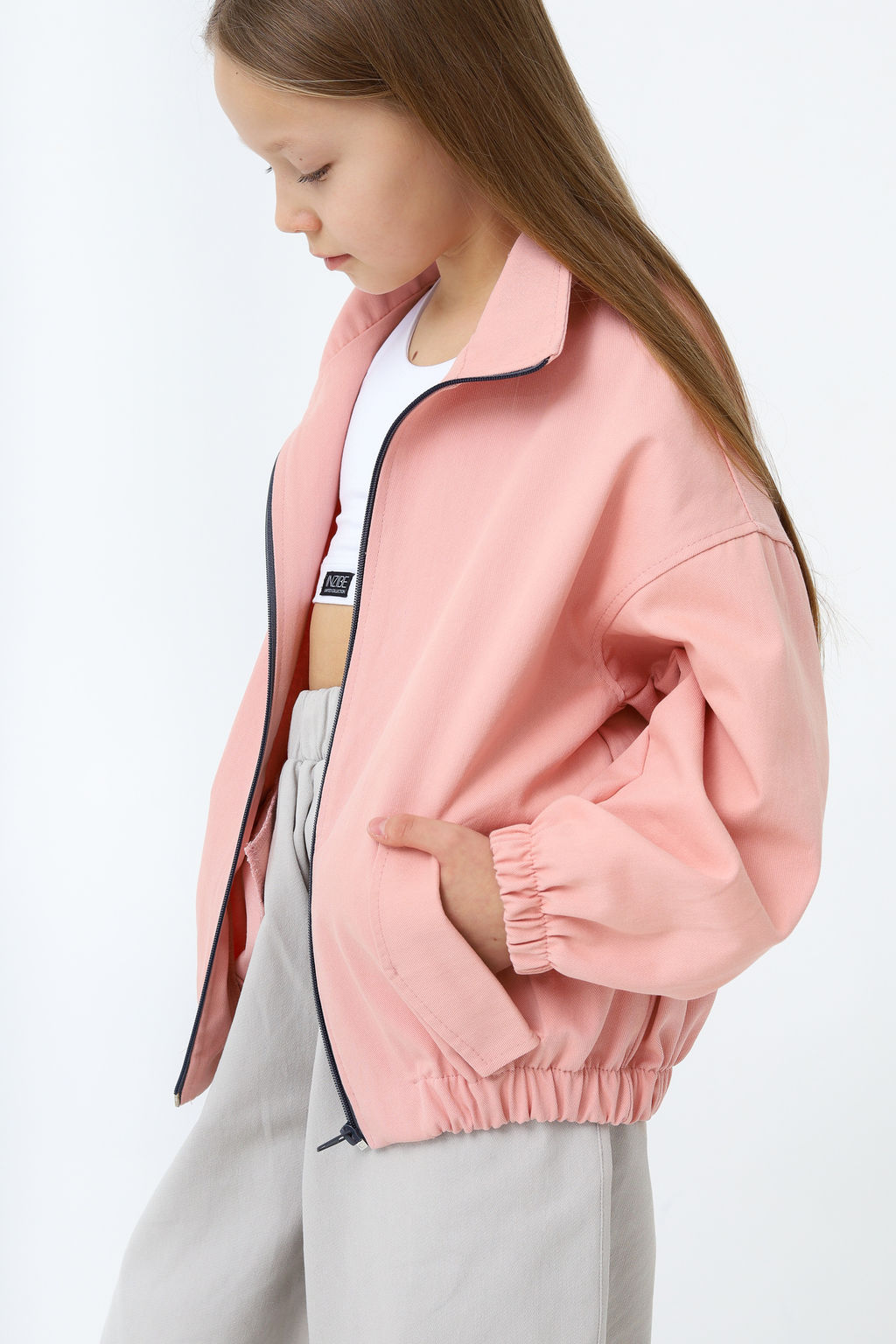 Брюки багги деним, нюд - Inzibe фото 16