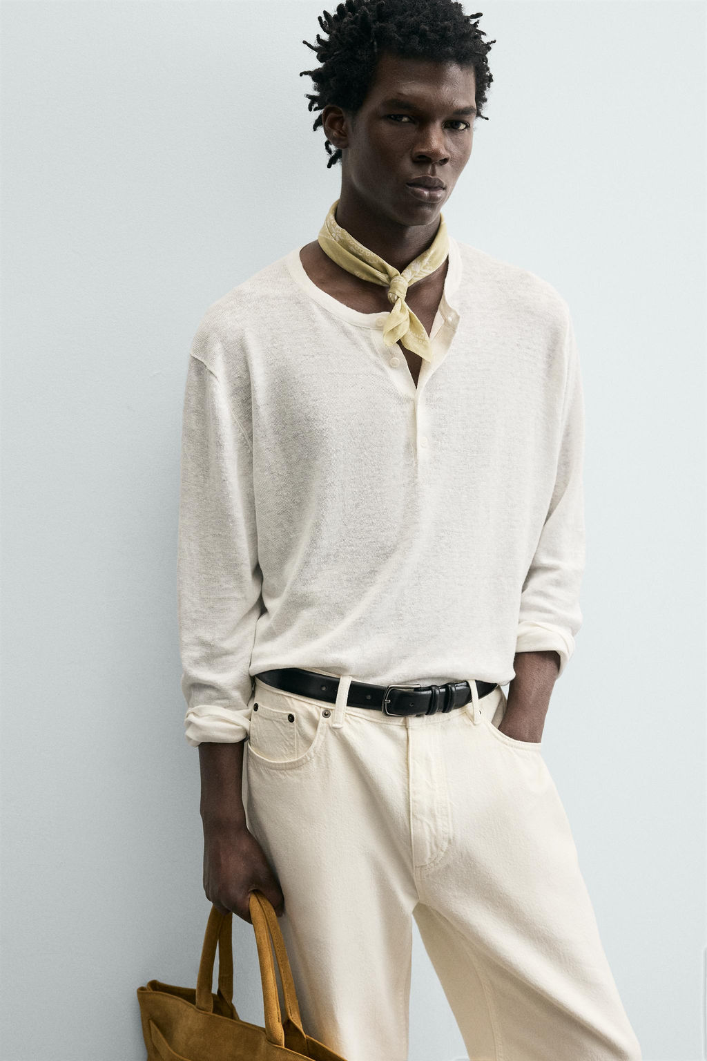 JERSEY CUELLO PANADERO 100% C??AMO / Blanco - Zara фото 7
