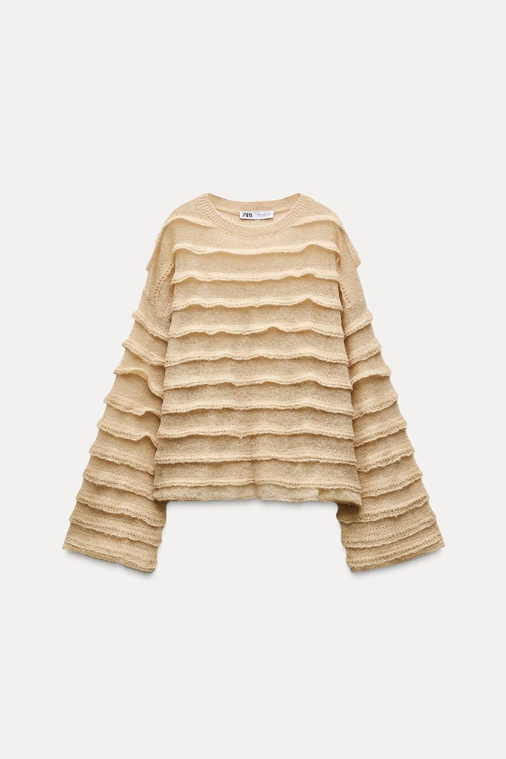 RUFFLED KNIT SWEATER - Zara фото 4