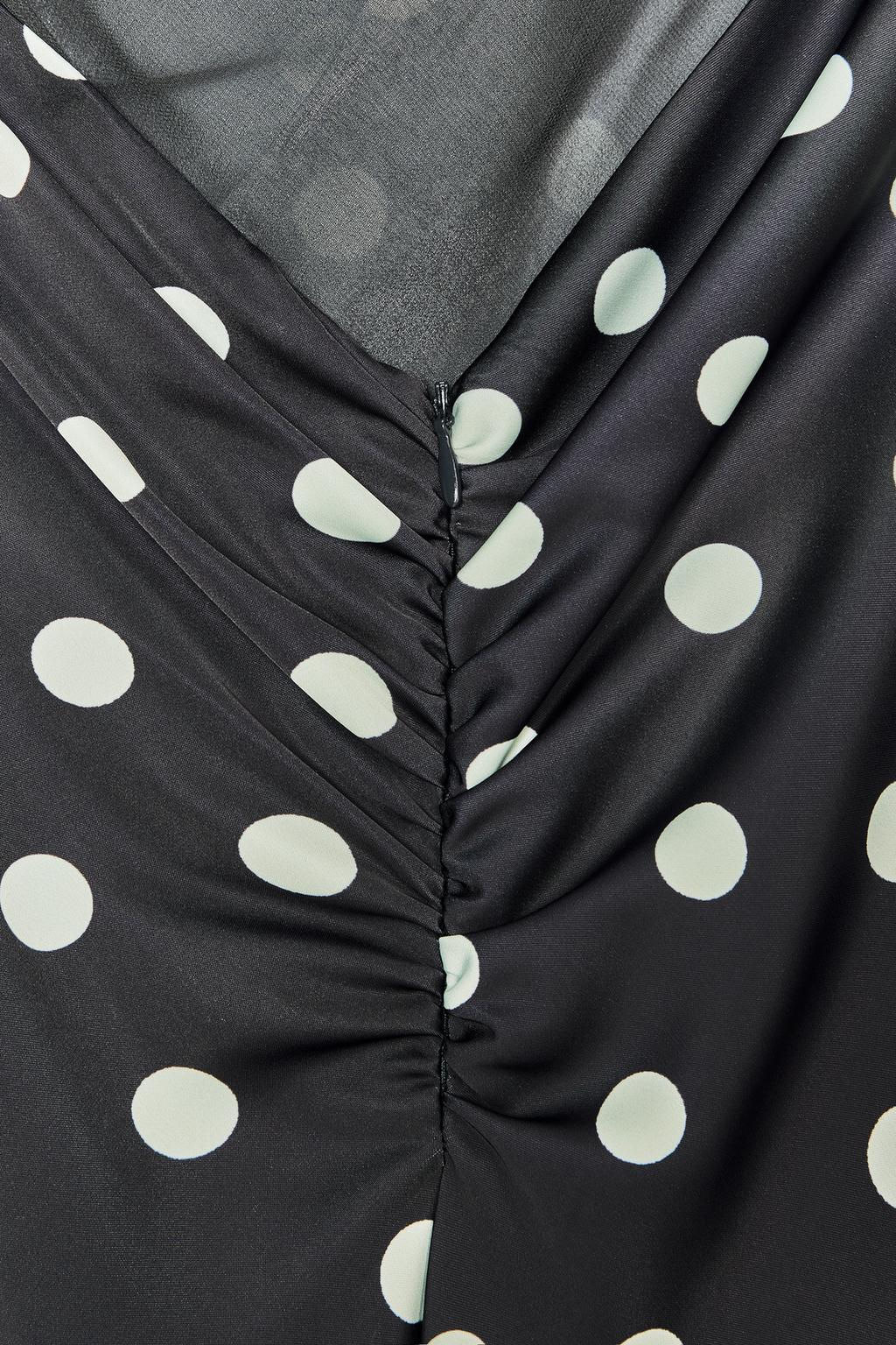 POLKA DOT SATIN MIDI DRESS - Zara фото 5