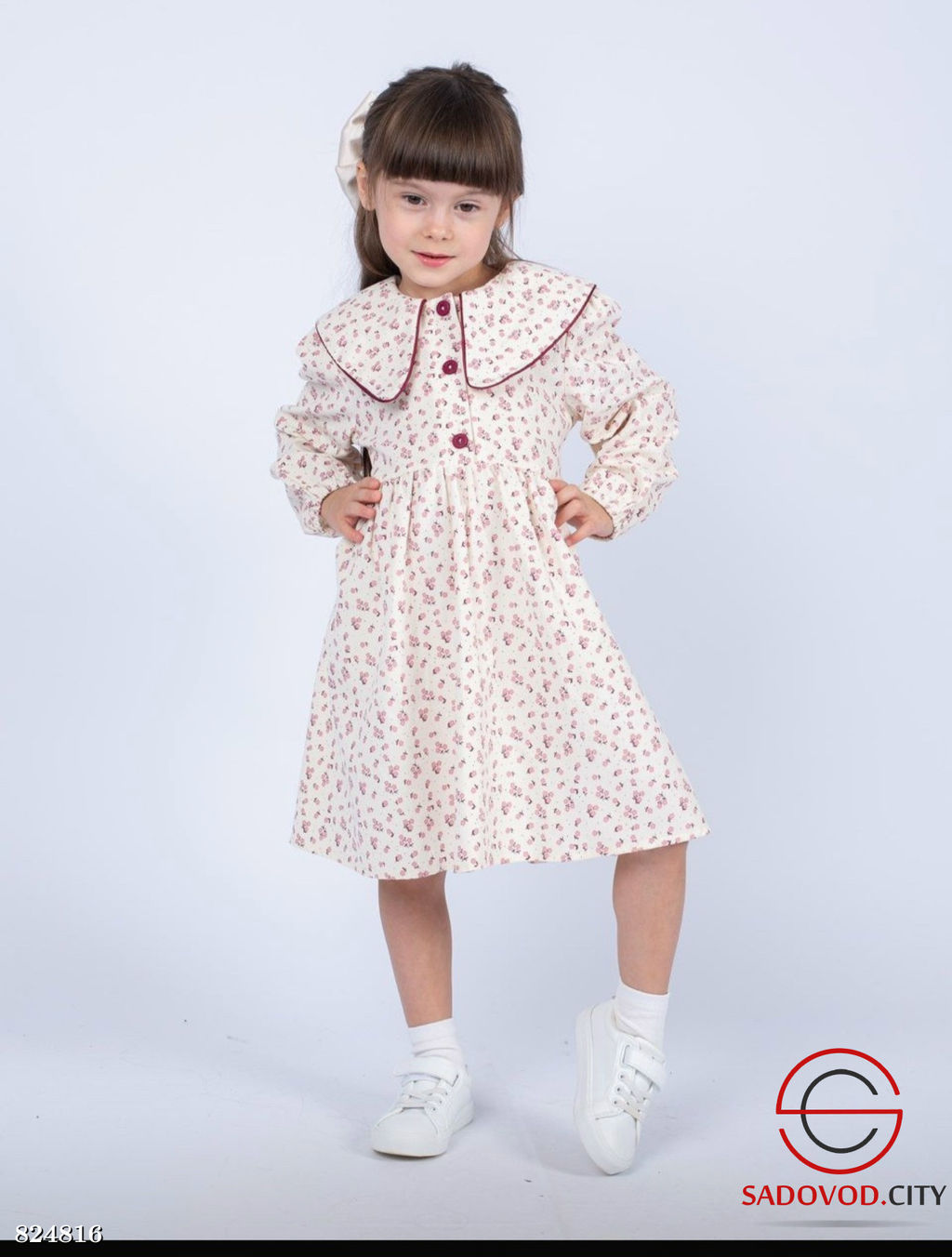 Платье для девочки из микровельвета