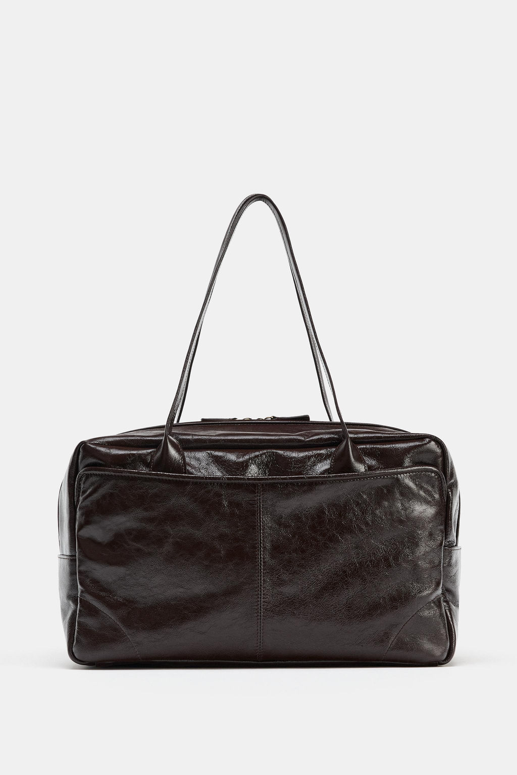 MAXI LEATHER BOWLING BAG - Zara фото 3