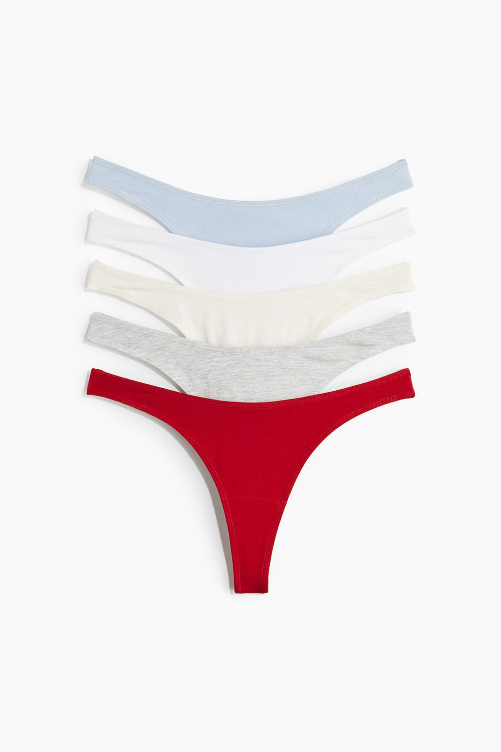 Pack de 5 bragas Thong de algodon