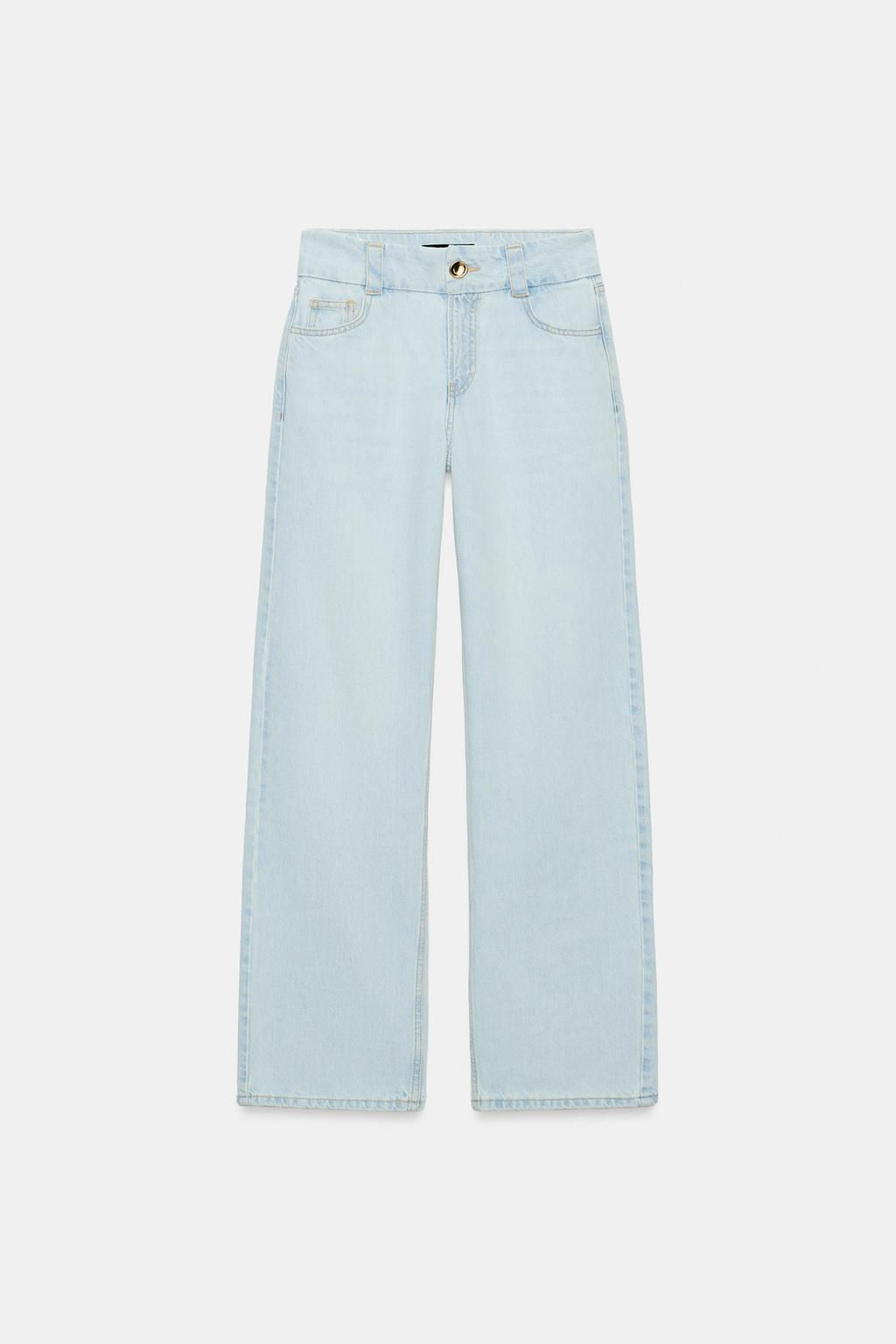 Z1975 WIDE WAIST HIGH-WAIST STRAIGHT JEANS - Zara фото 9