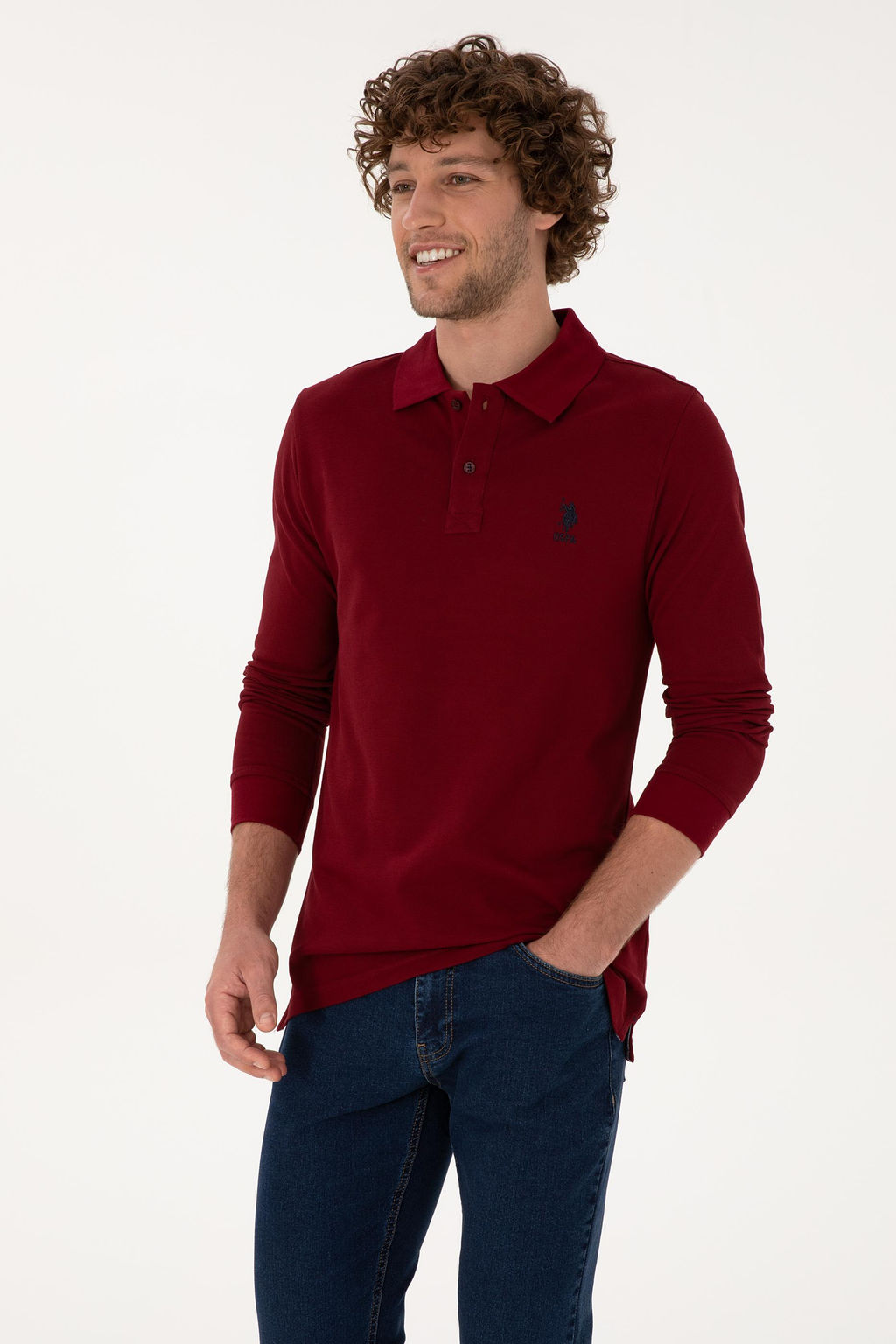 Erkek Bordo Basic Sweatshirt Sepette S_rpriz _ndirim - U.s. polo assn фото 3