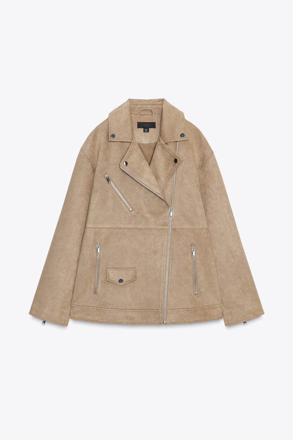FAUX SUEDE BIKER JACKET - Zara фото 10