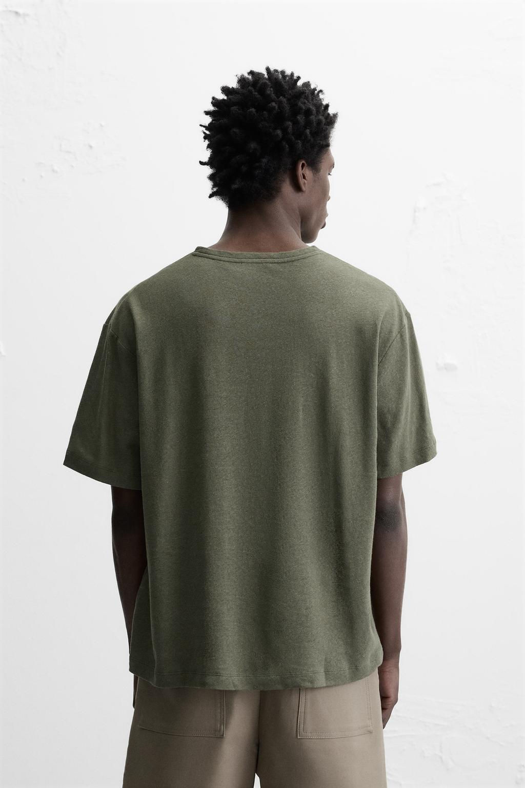 LINEN - COTTON T-SHIRT - Zara фото 11
