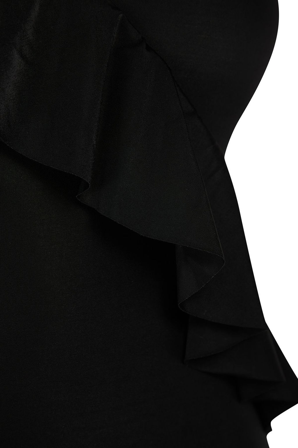 TRENDYOLMILLA Siyah Tek Omuz Volanl? Regular Mayo TBESS25MA00029 фото 12