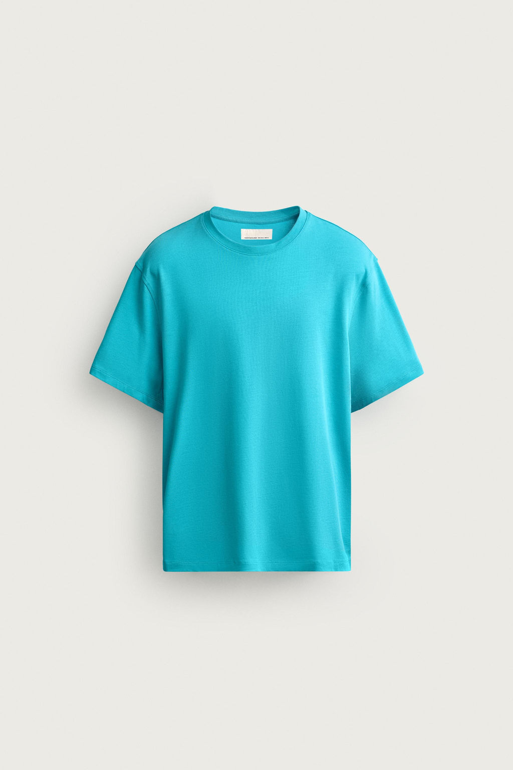CAMISETA MEDIUM WEIGHT MANGA CORTA / Turquesa medio - Zara фото 7
